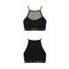 Спортивний топ з прозорою вставкою Passion PS006 TOP XL, black