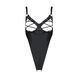 Боди из экокожи Passion CELINE BODY 4XL/5XL black, с доступом, открытый