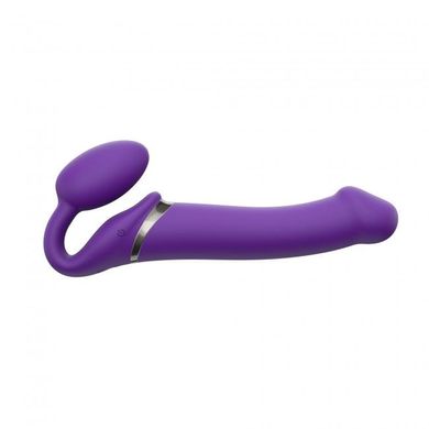 Безремінний страпон з вібрацією Strap-On-Me Vibrating Violet L, діам. 3,7 см, пульт ДК, регульований