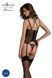 Корсет Passion DROSERA CORSET black, L/XL, з кріпленнями для панчіх, трусики в комплекті