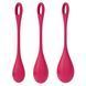 Набір йоні намистин Satisfyer Yoni Power 1 Red, діаметр 2-2,5-3см, вага 22-46-74гр