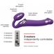 Безремінний страпон з вібрацією Strap-On-Me Vibrating Violet L, діам. 3,7 см, пульт ДК, регульований