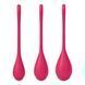 Набір йоні намистин Satisfyer Yoni Power 1 Red, діаметр 2-2,5-3см, вага 22-46-74гр