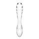Двосторонній скляний дилдо Satisfyer Dazzling Crystal 1 Transparent, дуже міцний, без стопера