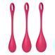 Набір йоні намистин Satisfyer Yoni Power 1 Red, діаметр 2-2,5-3см, вага 22-46-74гр