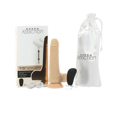 Фалоімітатор з ротацією та пульсацією Naked ADDICTION The Freak 7,5&Prime; Rotating & Thrusting Vibrating