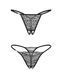 Набір трусиків з доступом Obsessive Bianca 2-pack crotchless thong 2XL/3XL