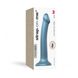 Насадка для страпону Strap-On-Me Mono Density Dildo M Blue, діам. 3,3 см, одношаровий силікон, гнучк