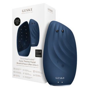 Очищувальна щітка для обличчя GESKE Sonic Thermo Facial Brush&Face-Lifter 8в1 midnight
