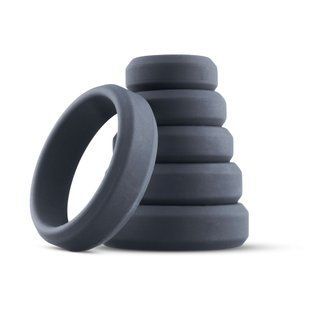 Набор эрекционных колец Boners 6-Piece Cock Ring Set, диаметр от 2,6 до 5,7 см, силикон