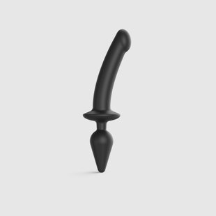 Анальная пробка с дилдо 2в1 Strap-On-Me SWITCH PLUG-IN DILDO Black XXL, диаметр 5,2/3,9 см