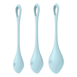 Набор йони бусин Satisfyer Yoni Power 2 Light Blue, диаметр 2-2,5-3см, вес 22-44-73гр