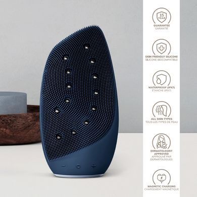 Очищувальна щітка для обличчя GESKE Sonic Thermo Facial Brush&Face-Lifter 8в1 midnight