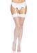 Чулки-сетка со швом Leg Avenue Backseam Thigh Highs White, one size