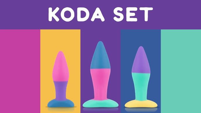 Набір анальних пробок PMV20 Koda – Butt Plug Set, діаметр 2,9 см, 3,9 см, 5 см