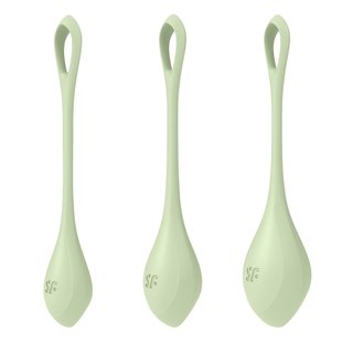 Набір йоні намистин Satisfyer Yoni Power 2 Light Green, диаметр 2-2,5-3см, вес 22-44-73гр