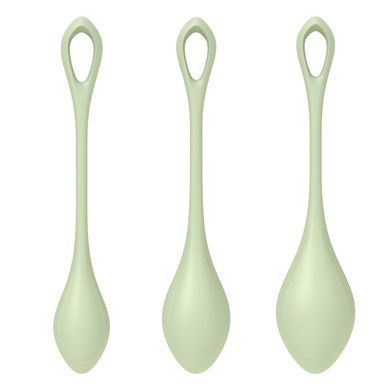 Набір йоні-намистин Satisfyer Yoni Power 2 Light Green, діаметр 2-2,5-3 см, маса 22-44-73 г