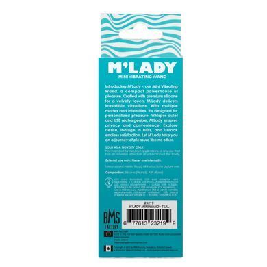 Вібромасажер M&rsquo;Lady Mini Vibrating Wand Teal