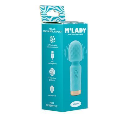 Вібромасажер M&rsquo;Lady Mini Vibrating Wand Teal
