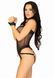 Комплект атласних ременів для бондажу Leg Avenue Satin elastic harness Set, One size, Black