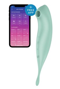 Смарт-вибратор для клитора с вакуумной стимуляцией Satisfyer Twirling Pro+ Mint