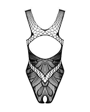 Бодистокинг с вырезами Obsessive B138 teddy S/M/L, black, с доступом