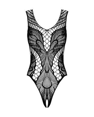 Бодистокинг с вырезами Obsessive B138 teddy S/M/L, black, с доступом