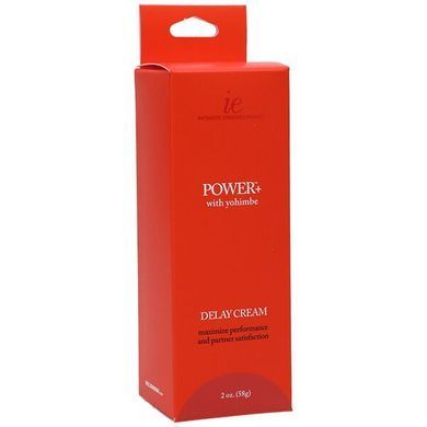 Потужний крем-пролонгатор Doc Johnson Power+with Yohimbe Delay Cream, екстракт Йохимбе, 56 г, коробка