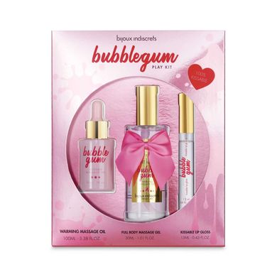 Подарунковий набір косметики Bijoux Indiscrets Bubblegum Play Kit, масажна олія, гель, блиск