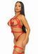 Портупея-тедді з ременів Leg Avenue Studded O-ring harness teddy M Red, екошкіра