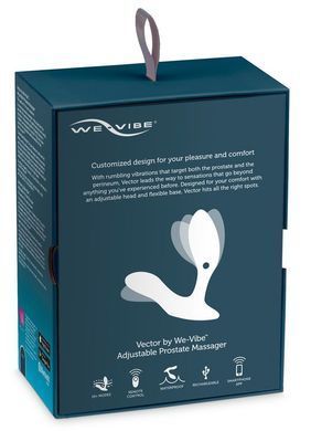 Смарт-вібромасажер простати We-Vibe Vector з пультом ДК, регульований кут нахилу