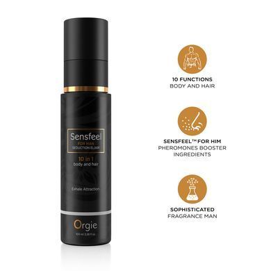 Лосьйон з феромонами для тіла та волосся Orgie &ndash; Sensfeel Seduction Elixir 10 in 1 for Man (100 мл)