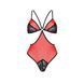 Полупрозрачное боди с кружевом Passion PEONIA BODY XXL/XXXL red