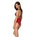 Полупрозрачное боди с кружевом Passion PEONIA BODY XXL/XXXL red