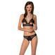 Комплект из браллета с ажурным лифом и открытыми трусиками Passion CHRISTA SET Open Bra L/XL black