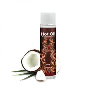 Зігріваюча їстівна масажна олія смак: кокос HOT OIL, 100 мл Nuei (Іспанія)