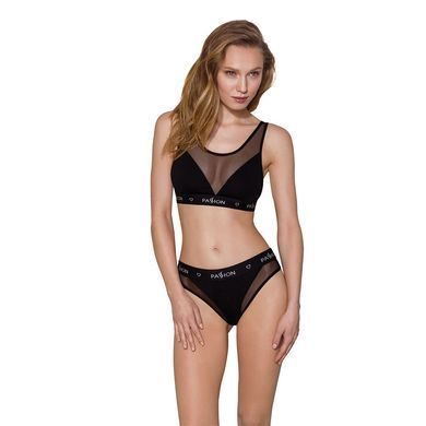 Топ з прозорою вставкою Passion PS002 TOP L, black