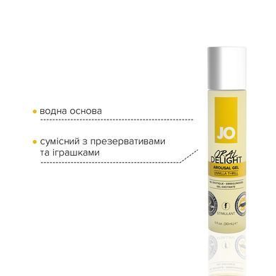 Гель для оральних пестощів JO Oral Delight Vanilla Thrill (30 мл), ефект холод-тепло