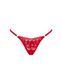 Кружевные стринги Obsessive Lacelove thong M/L Red, низкая посадка