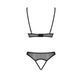 Комплект из браллета с ажурным лифом и открытыми трусиками Passion CHRISTA SET Open Bra S/M black