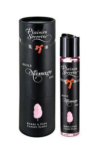 Массажное масло Plaisirs secrets Candy Floss (59 мл) с афродизиаками, съедобное, подарочная упаковка