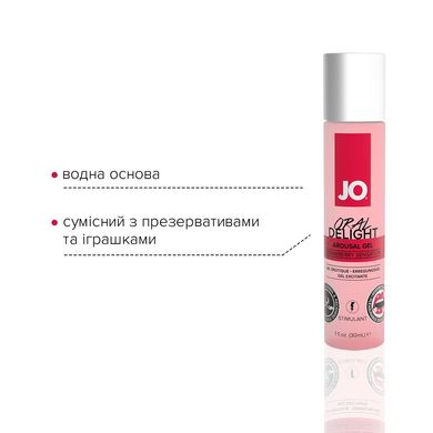 Гель для оральных ласк JO Oral Delight — Strawberry Sensation (30 мл), эффект холод-тепло