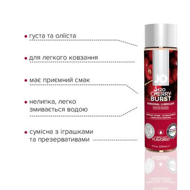 Смазка на водной основе JO H2O — Cherry Burst (120 мл) без сахара, растительный глицерин