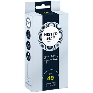 Презервативы Mister Size - pure feel - 49 (10 condoms), толщина 0,05 мм