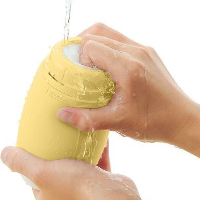 Мастурбатор TENGA PUFFY Custard Yellow, ультрам&rsquo;який матеріал, багаторазовий, наскрізний