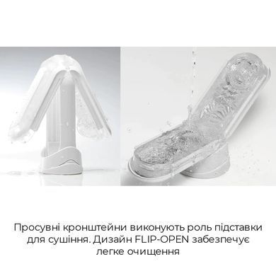 Мастурбатор Tenga Flip Zero Gravity White, изменяемая интенсивность стимуляции, раскладной