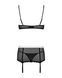Эротический костюм горничной Obsessive Maidme set 5pcs L/XL, бюстгальтер, пояс с фартуком, чулки, ст