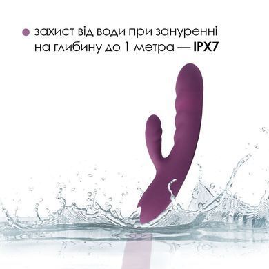Вібратор-кролик Svakom Avery Lilac зі стовбуром, що рухається, рух вперед-назад