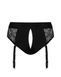 Кружевные трусы для страпона с подвязками для чулок Strap-On-Me DIVA HARNESS - XL