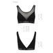 Топ з прозорою вставкою Passion PS002 TOP XL, black